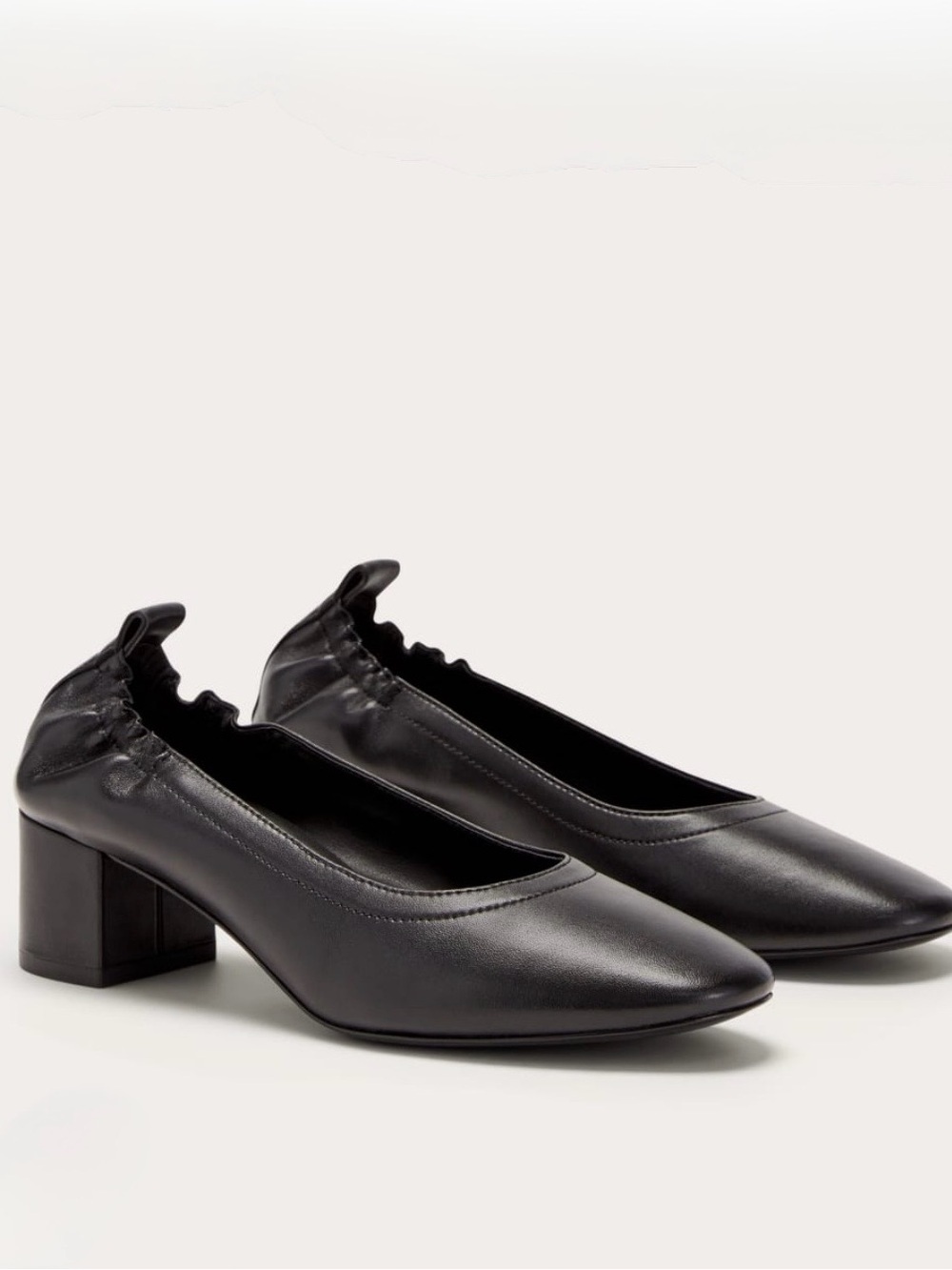 New Everlane The Day Heel Black Leather Size 9